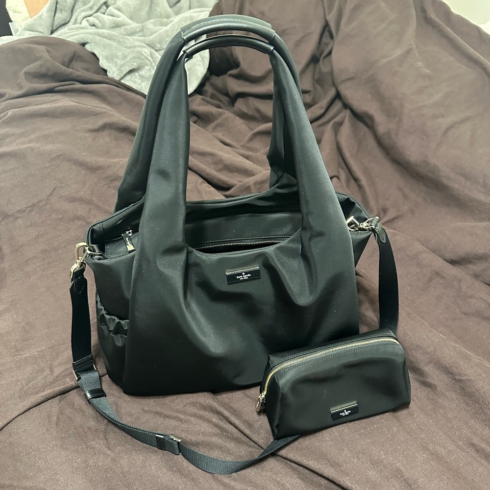 Kate Spade Black Baby Bag Set